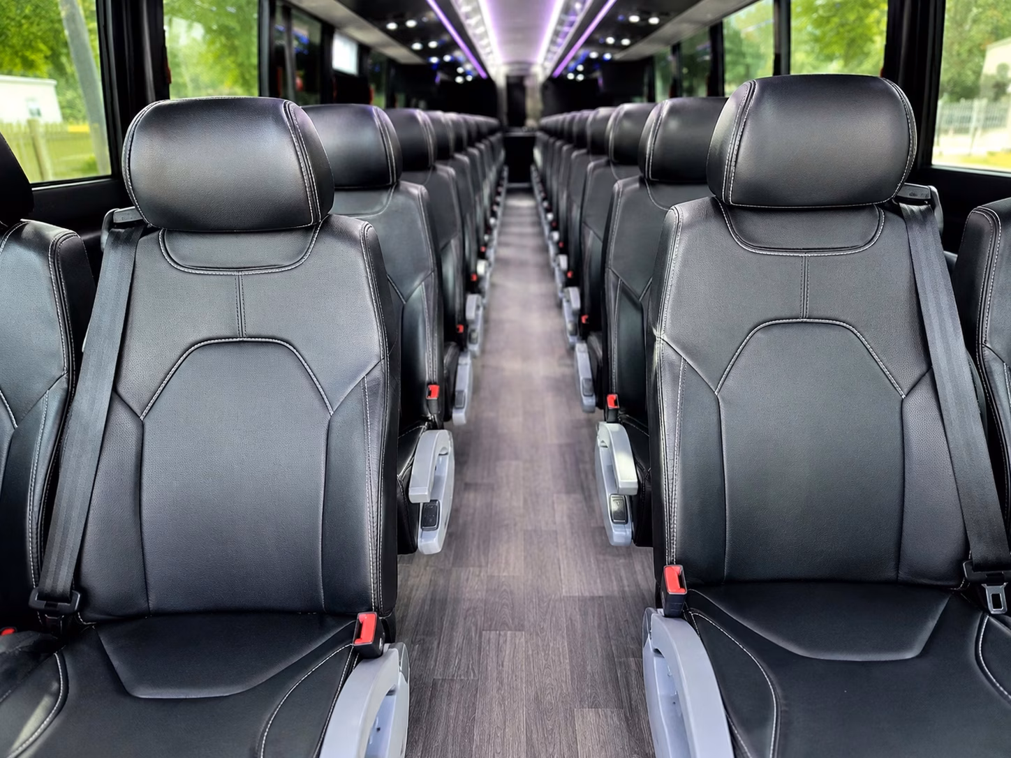 56 passenger charter bus interior