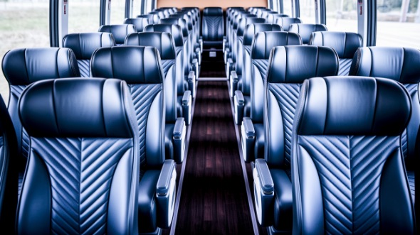 west jordan 55 passenger charter bus inside
